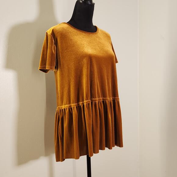 ENTRO Rust Velvet Oversized Top, Size Medium - Picture 4 of 10